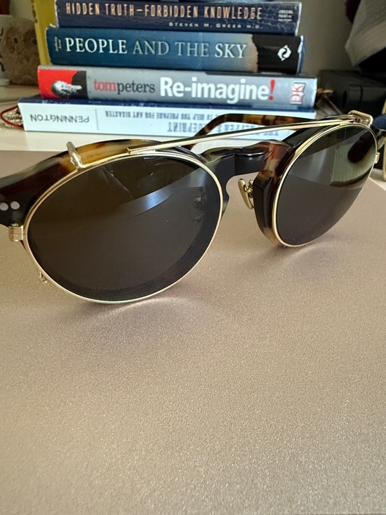 Oliver Peoples Accessories - Oliver Peoples Eyeglasses with Clip On Sunglasses